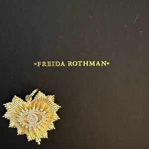 Gorgeous Heart with Evil Eye Pendant Necklace - Sterling with 14kt gold plate